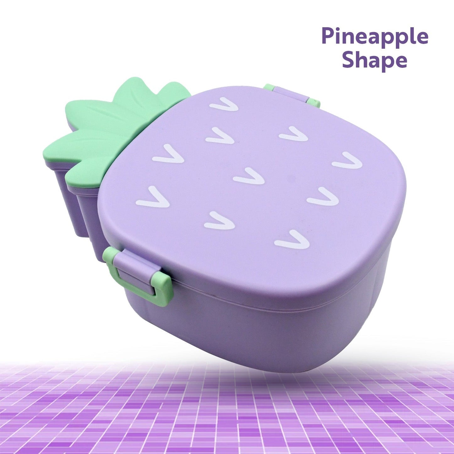 Pineapple Shaped Lunch Box with Compartments Lunch Food Container with Box Portable Lid School & Kids Lunch Box - infinityexculsivestore.com