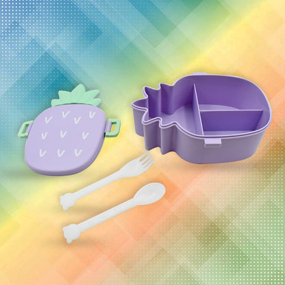 Pineapple Shaped Lunch Box with Compartments Lunch Food Container with Box Portable Lid School & Kids Lunch Box - infinityexculsivestore.com