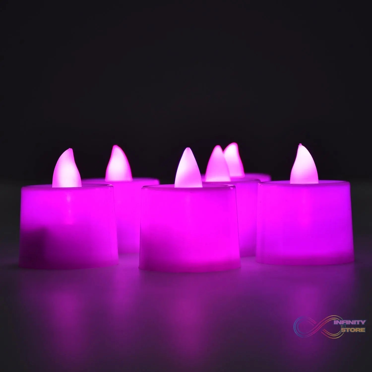 Pink Flameless LED Tealights, Smokeless Plastic Decorative Candles - Led Tea Light Candle For Home Decoration (Pack Of 24) - infinityexculsivestore.com