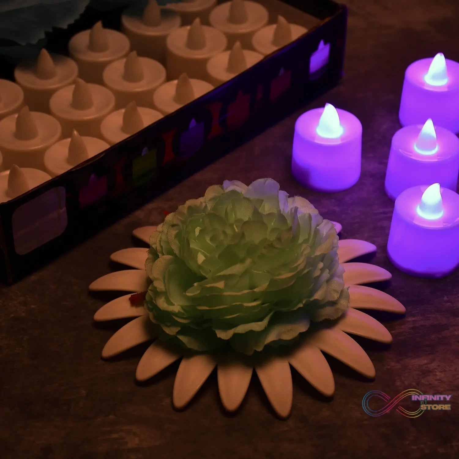 Pink Flameless LED Tealights, Smokeless Plastic Decorative Candles - Led Tea Light Candle For Home Decoration (Pack Of 24) - infinityexculsivestore.com