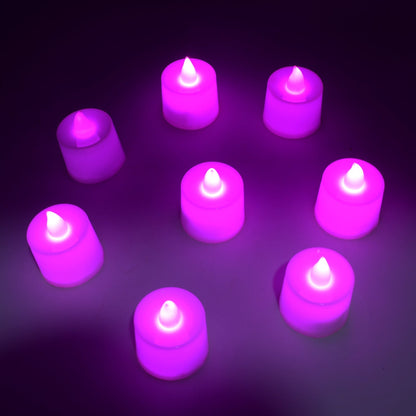Pink Flameless LED Tealights, Smokeless Plastic Decorative Candles - Led Tea Light Candle For Home Decoration (Pack Of 8pc) ( Diya , Divo , Diva , Deepak , Jyoti) - infinityexculsivestore.com