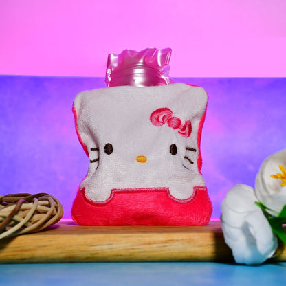 Pink Hello Kitty Small Hot Water Bag with Cover for Pain Relief - infinityexculsivestore.com