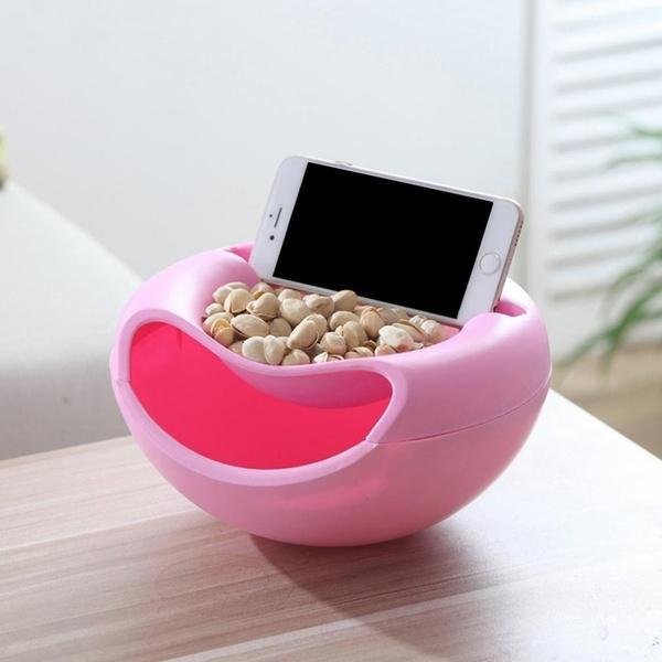 Pista Nut Fruit Platter Serving Bowl With Mobile Phone Holder by HomeFast - infinityexculsivestore.com