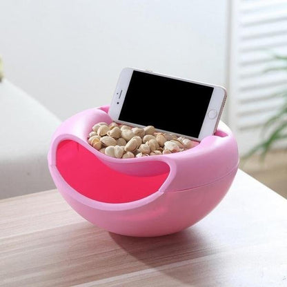 Pista Nut Fruit Platter Serving Bowl With Mobile Phone Holder by HomeFast - infinityexculsivestore.com