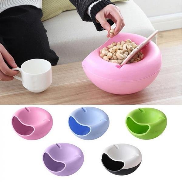 Pista Nut Fruit Platter Serving Bowl With Mobile Phone Holder by HomeFast - infinityexculsivestore.com