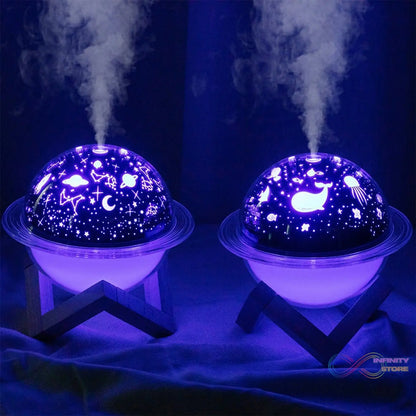 Compact planet light humidifier for improving room air quality