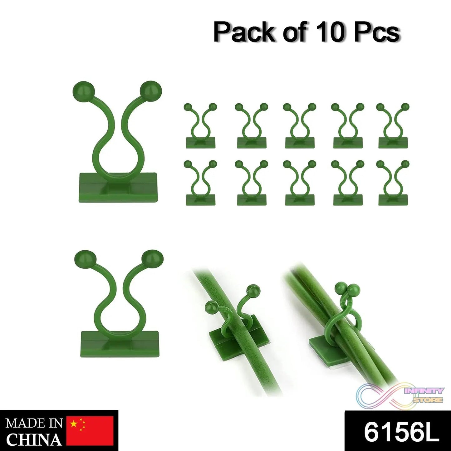 Plant Climbing Wall Clips Self - Adhesive Money Plant Support Clips Vine Plant Climbing Fixing Clip (10 Pcs Set) - infinityexculsivestore.com