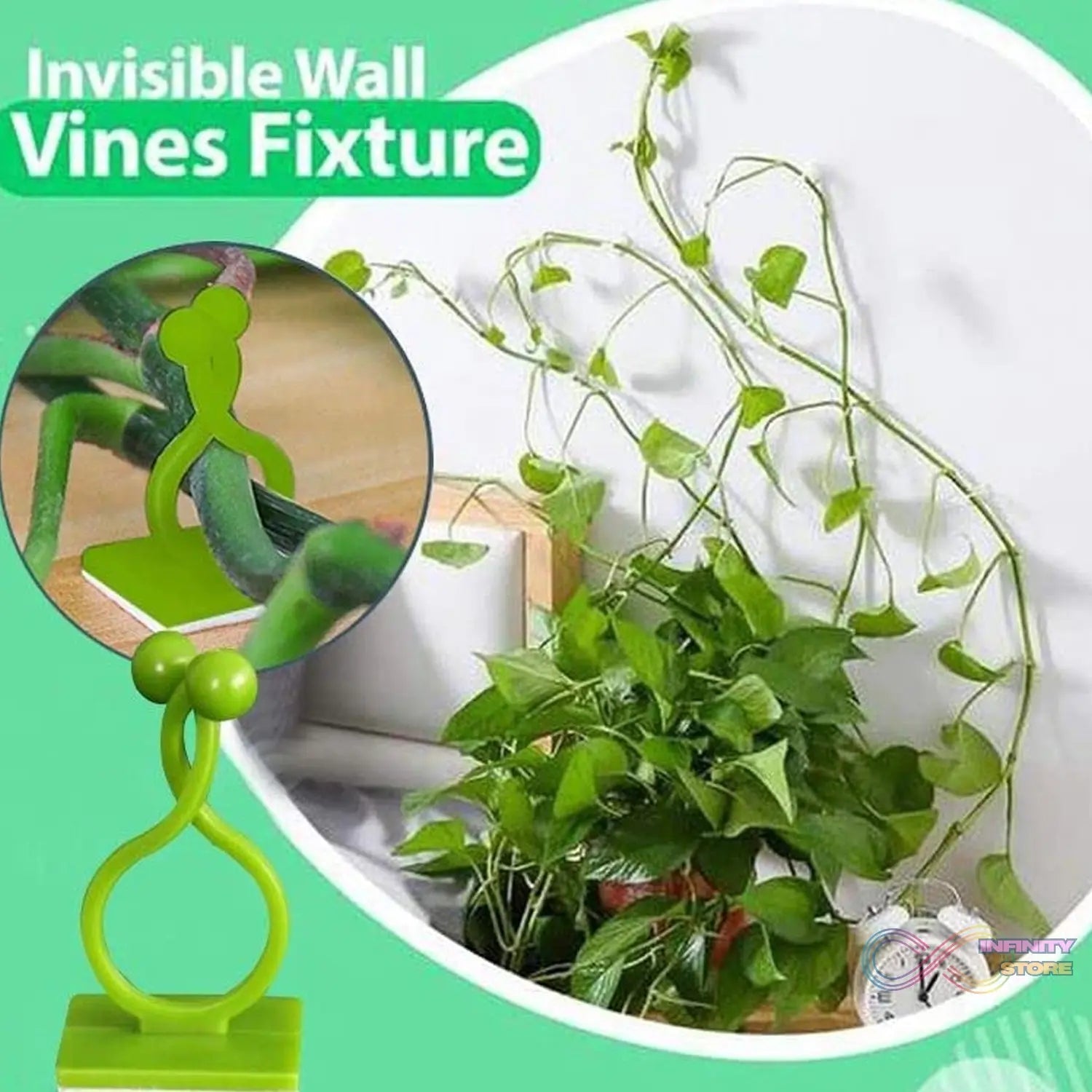 Plant Climbing Wall Clips Self - Adhesive Money Plant Support Clips Vine Plant Climbing Fixing Clip (10 Pcs Set) - infinityexculsivestore.com