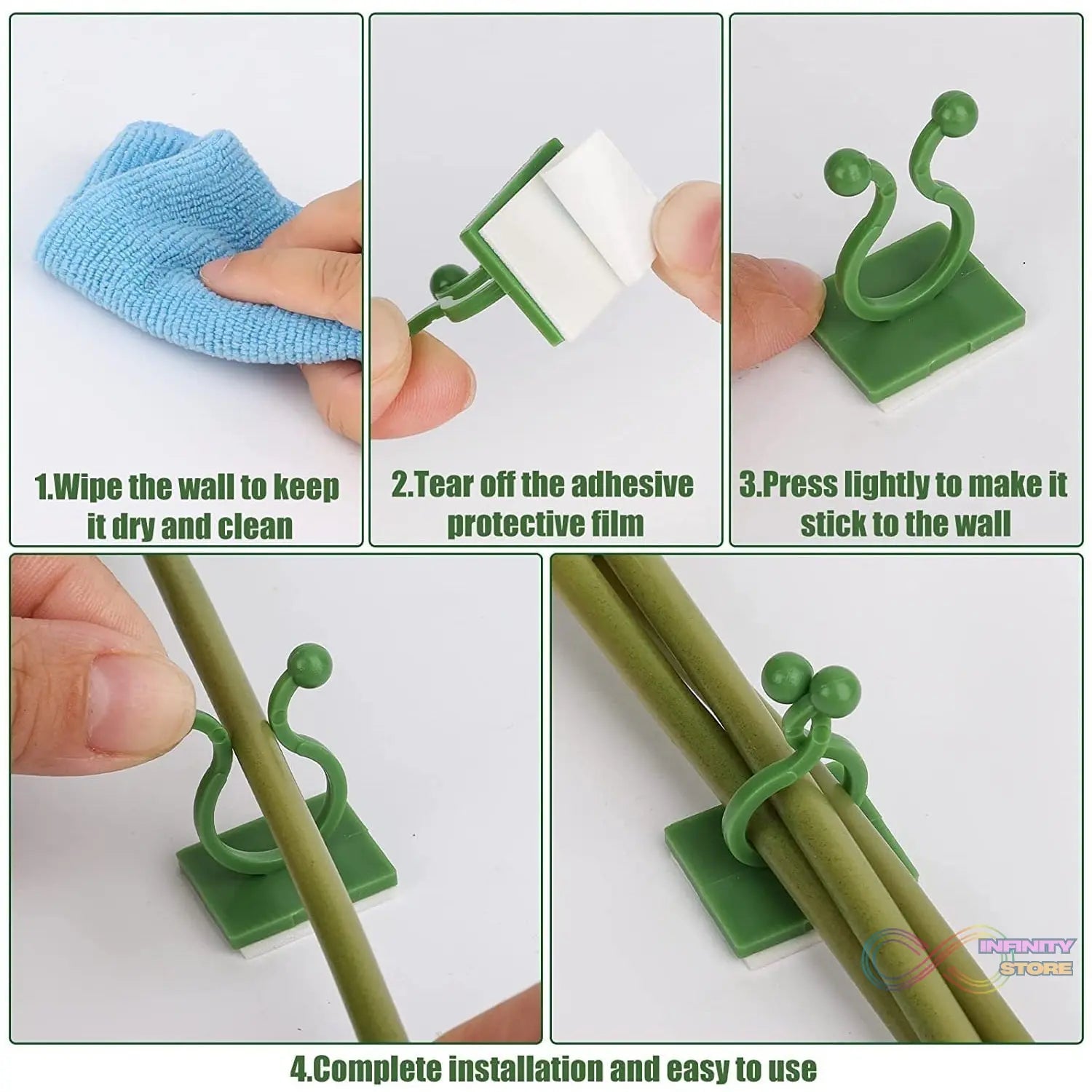 Plant Climbing Wall Clips Self - Adhesive Money Plant Support Clips Vine Plant Climbing Fixing Clip (10 Pcs Set) - infinityexculsivestore.com