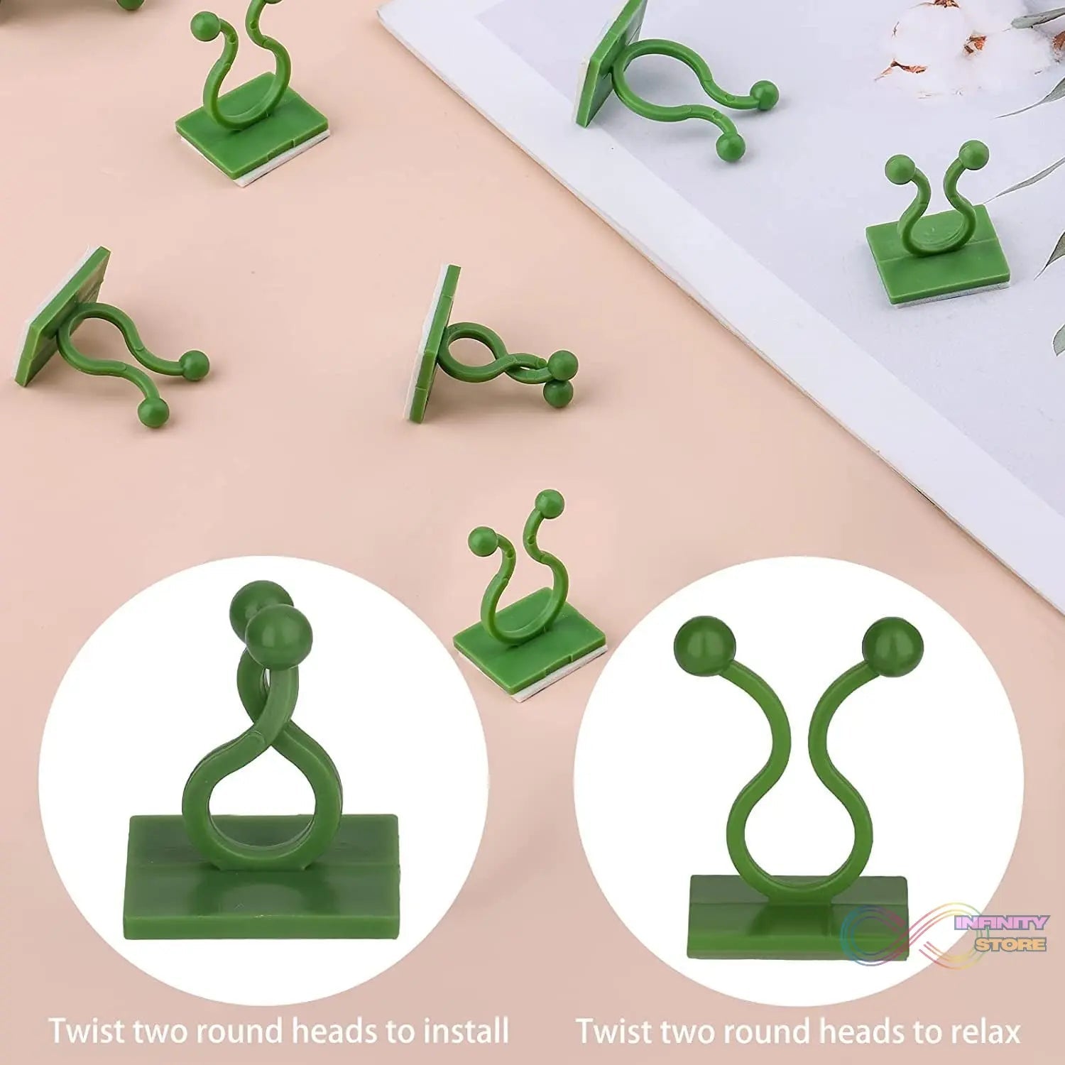 Plant Climbing Wall Clips Self - Adhesive Money Plant Support Clips Vine Plant Climbing Fixing Clip (10 Pcs Set) - infinityexculsivestore.com