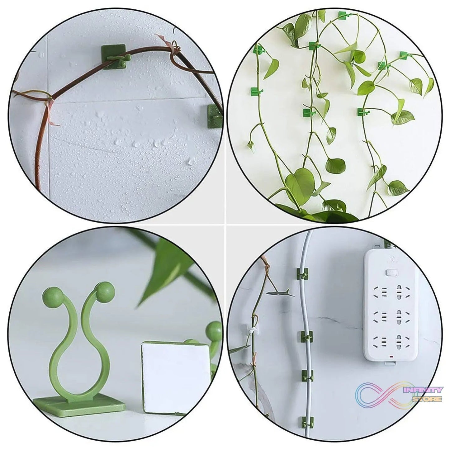 Plant Climbing Wall Fixture Clip Self - Adhesive Hook (200 Pcs Set) - infinityexculsivestore.com