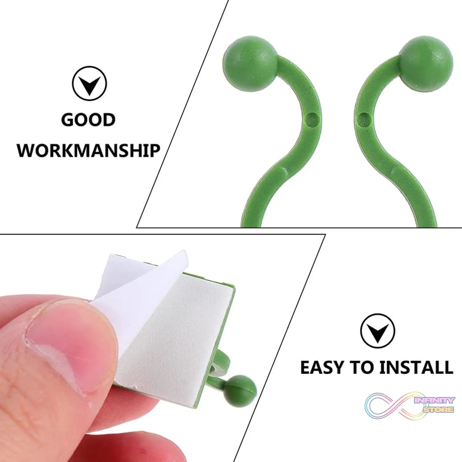 Plant Climbing Wall Fixture Clip Self - Adhesive Hook (200 Pcs Set) - infinityexculsivestore.com