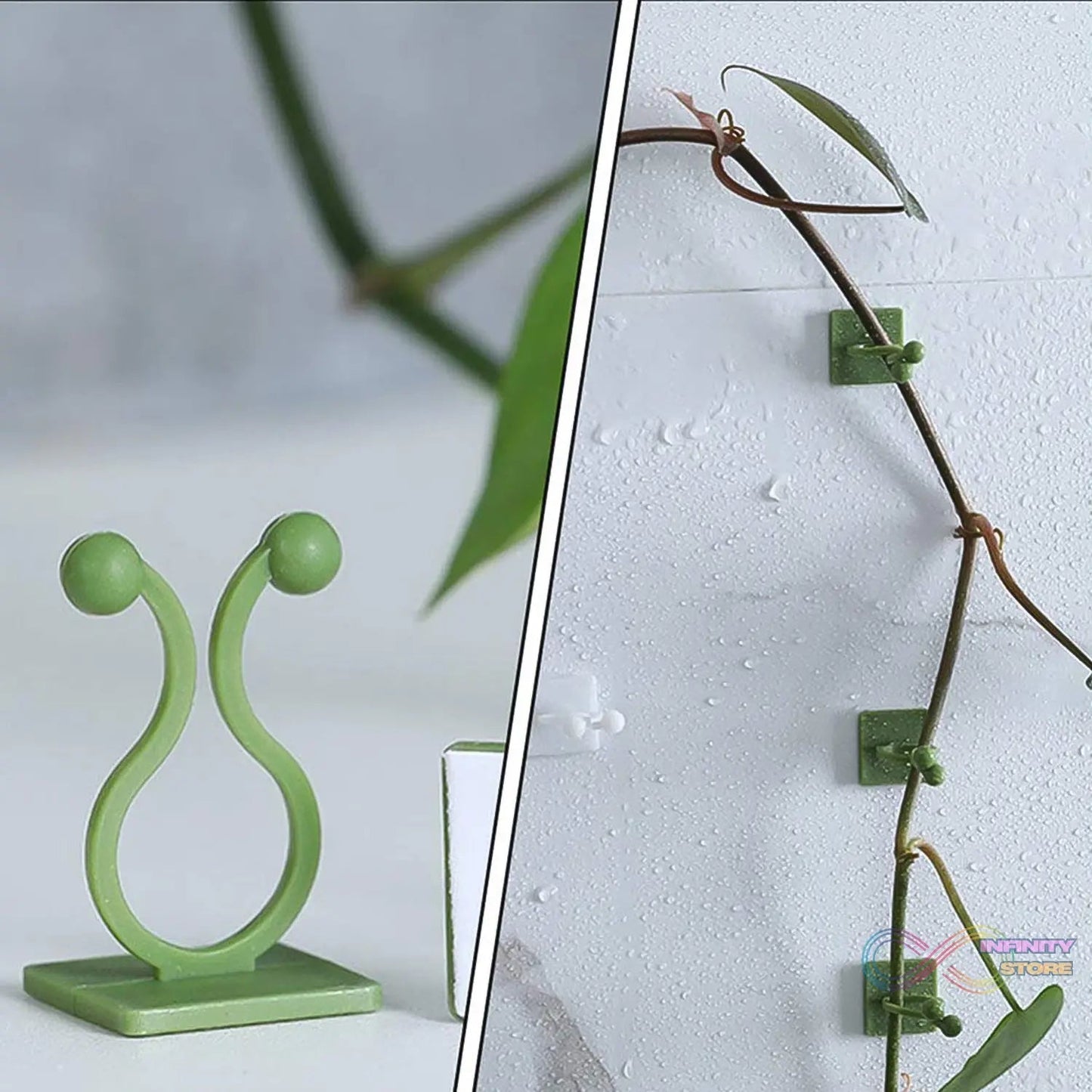 Plant Climbing Wall Fixture Clip Self - Adhesive Hook (40 Pcs Set / With plastic box) - infinityexculsivestore.com