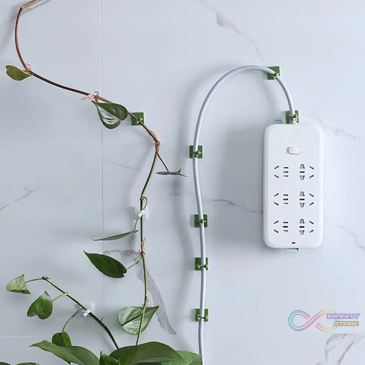 Plant Climbing Wall Fixture Clip Self - Adhesive Hook (40 Pcs Set / With plastic box) - infinityexculsivestore.com