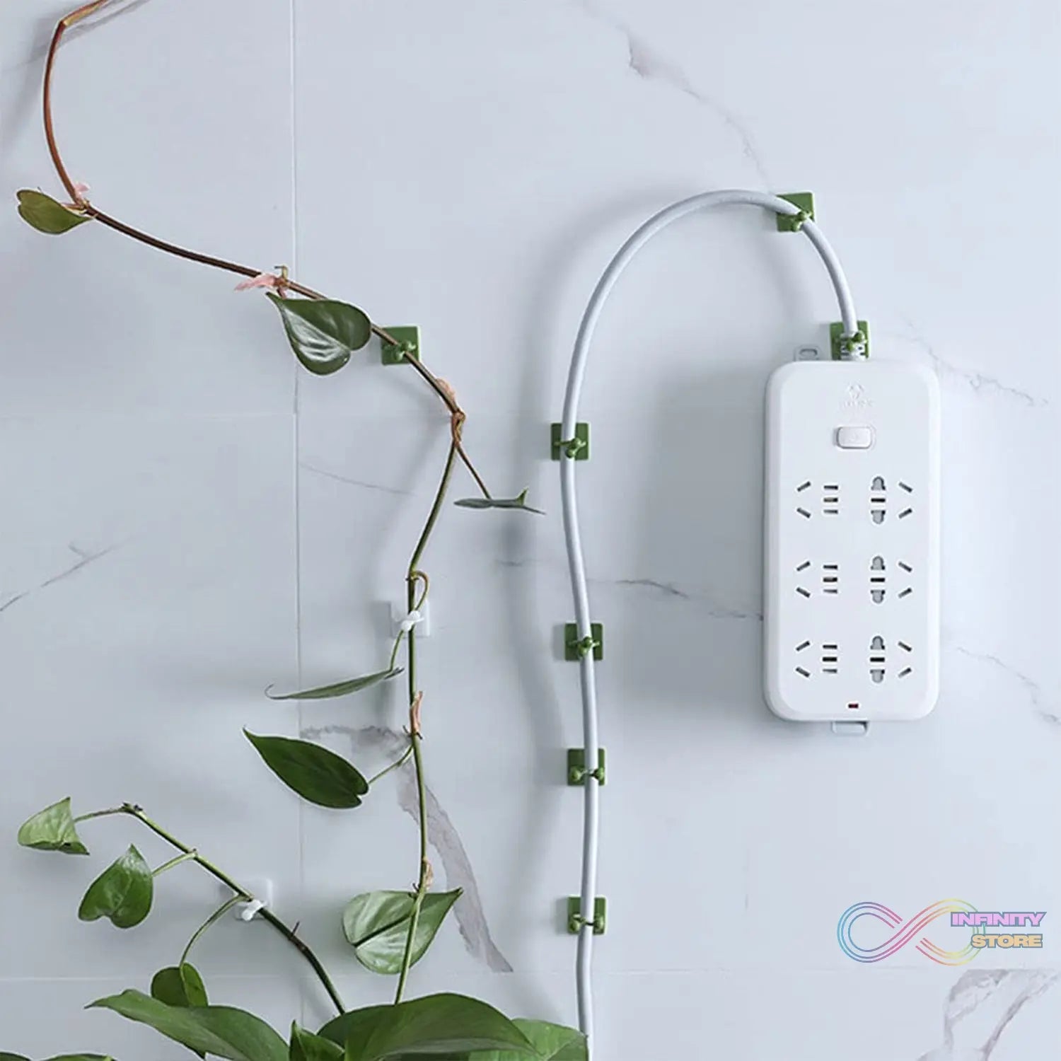 Plant Climbing Wall Fixture Clip Self - Adhesive Hook (40 Pcs Set / With plastic box) - infinityexculsivestore.com
