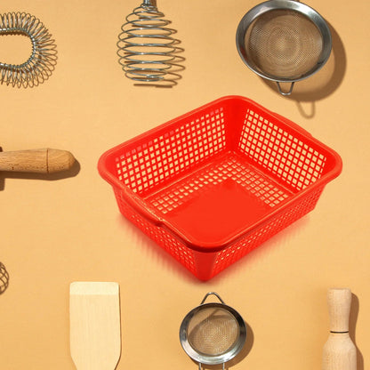 Plastic 1 Pc Kitchen Small Size Dish Rack Drainer Vegetables and Fruits Washing Basket Dish Rack Multipurpose Organizers (29x22CM Mix Color) - infinityexculsivestore.com