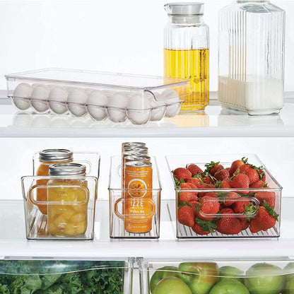 Plastic 18 Cavity Egg Storage Box Or Egg Trays For Refrigerator With Lid & Handles High Quality, Rectangular Egg Tray Box For 18 Egg (1 Pc) - infinityexculsivestore.com