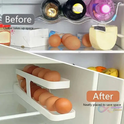 Plastic 2 - Tier Rolling Egg Dispenser For 12 - 14 Eggs (1 Pc) - infinityexculsivestore.com