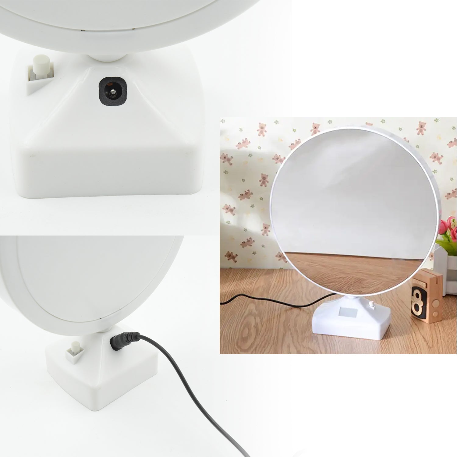 Plastic 2 in 1 Mirror Come Photo Frame with Led Light - infinityexculsivestore.com