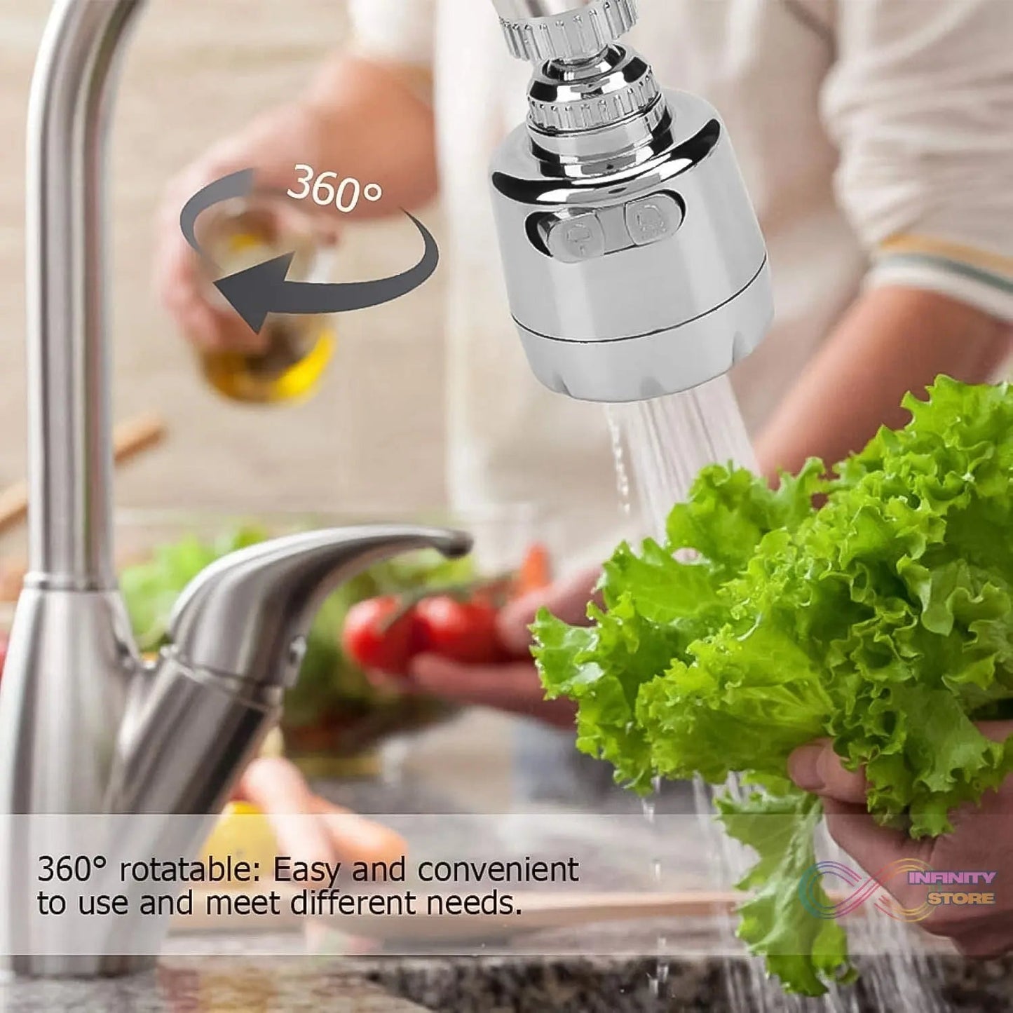 Plastic 360 Degree Rotating Water - Saving Faucet Sprayer Head (3.5 Inch) - infinityexculsivestore.com