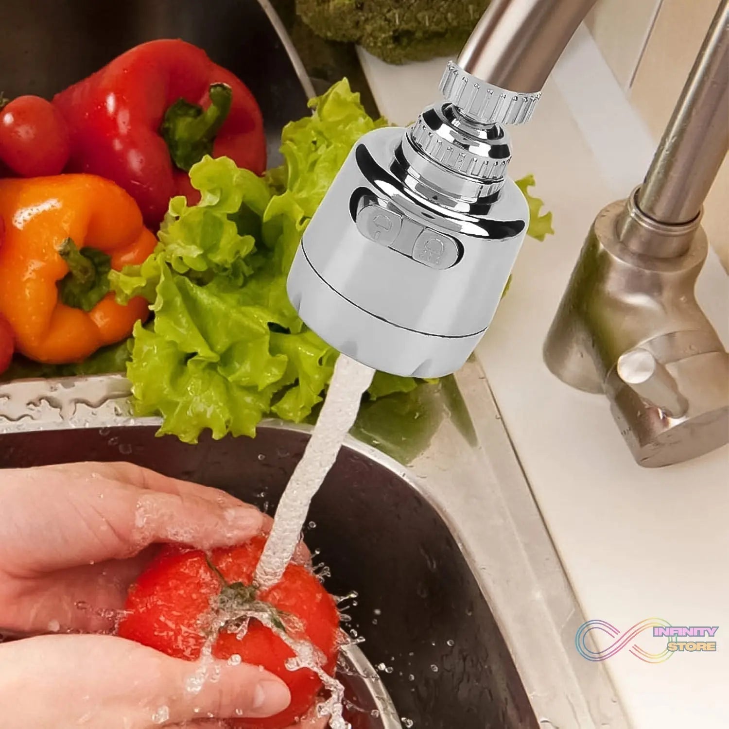 Plastic 360 Degree Rotating Water - Saving Faucet Sprayer Head (3.5 Inch) - infinityexculsivestore.com
