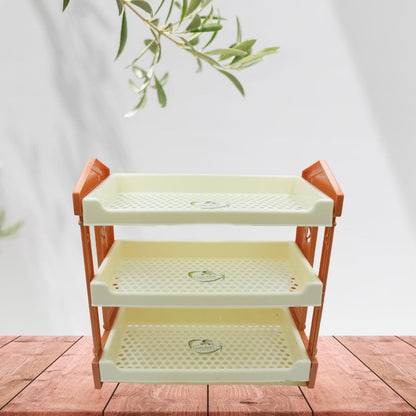 Plastic 3in1 Multipurpose Organizer Storage Rack / Shelf for Kitchen / Bathroom / Room - infinityexculsivestore.com