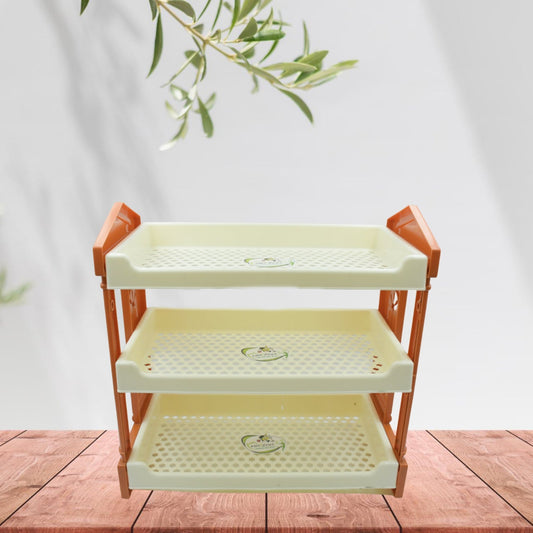 Plastic 3in1 Multipurpose Organizer Storage Rack / Shelf for Kitchen / Bathroom / Room - infinityexculsivestore.com