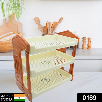 Plastic 3in1 Multipurpose Organizer Storage Rack / Shelf for Kitchen / Bathroom / Room - infinityexculsivestore.com