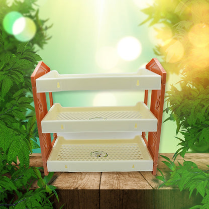 Plastic 3in1 Multipurpose Organizer Storage Rack / Shelf for Kitchen / Bathroom / Room - infinityexculsivestore.com