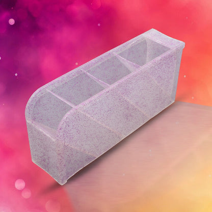 Plastic 4 Compartment Office Desktop Storage Box, Pen Pencil Stand/Holder Stationary Organizer, Plastic Desktop Stationary Organizer For School - infinityexculsivestore.com