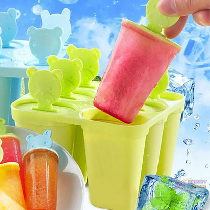 Plastic 6 Grid / Compartment Popsicle Ice Cream Mold (1 Pc) - infinityexculsivestore.com