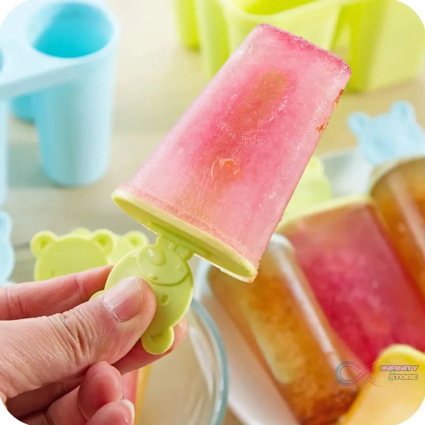 Plastic 6 Grid / Compartment Popsicle Ice Cream Mold (1 Pc) - infinityexculsivestore.com