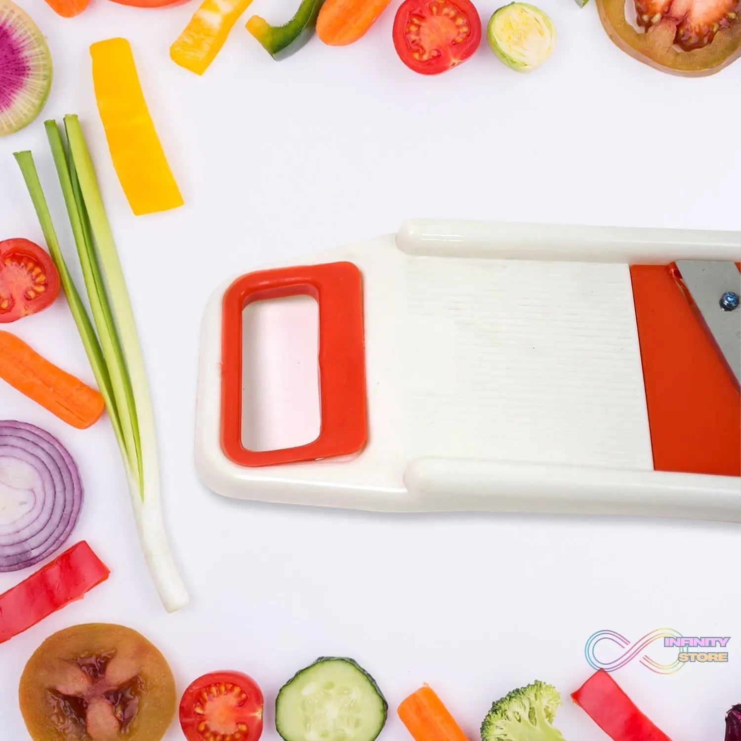 Plastic 6 in 1 Vegetables Slicer, Cutter and Fruit Dicer Grater (1 Set) - infinityexculsivestore.com