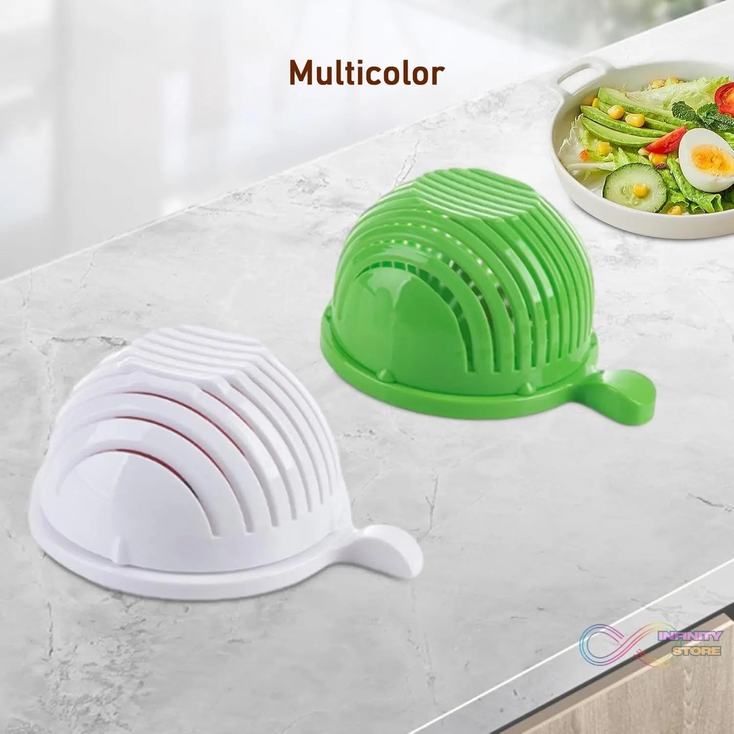 Plastic 60 Seconds Salad Cutter Salad Maker Salad Bow (1 Pc) - infinityexculsivestore.com