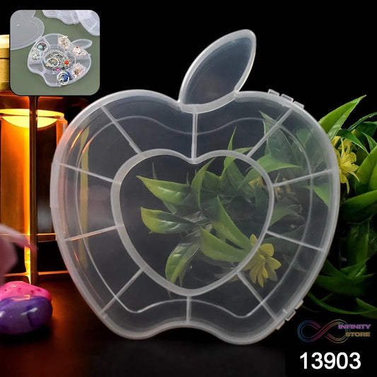 Plastic Apple Shape Jewellery Storage Box (1 Pc) - infinityexculsivestore.com