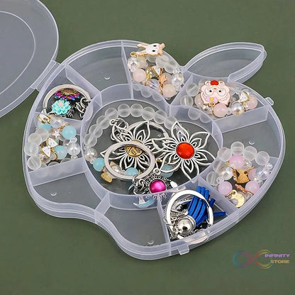 Plastic Apple Shape Jewellery Storage Box (1 Pc) - infinityexculsivestore.com