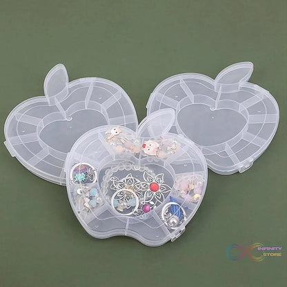 Plastic Apple Shape Jewellery Storage Box (1 Pc) - infinityexculsivestore.com