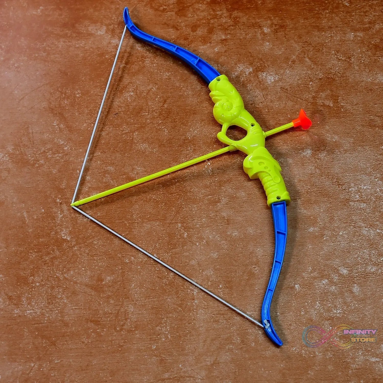 Plastic Archery Bow and Arrow Toy Set with single knife and 3pc Arrow and Target Board, - infinityexculsivestore.com