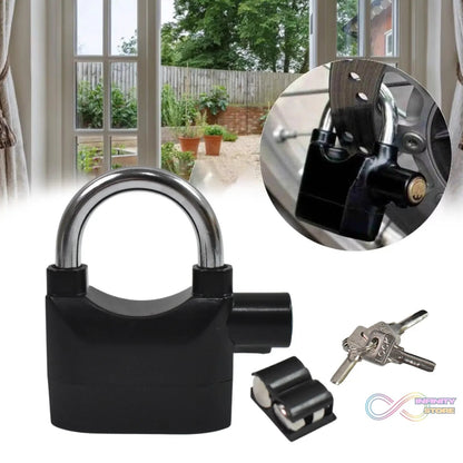 Plastic Body Waterproof Siren Alarm Smart Alarm Lock & 3 Keys (1 Set) - infinityexculsivestore.com