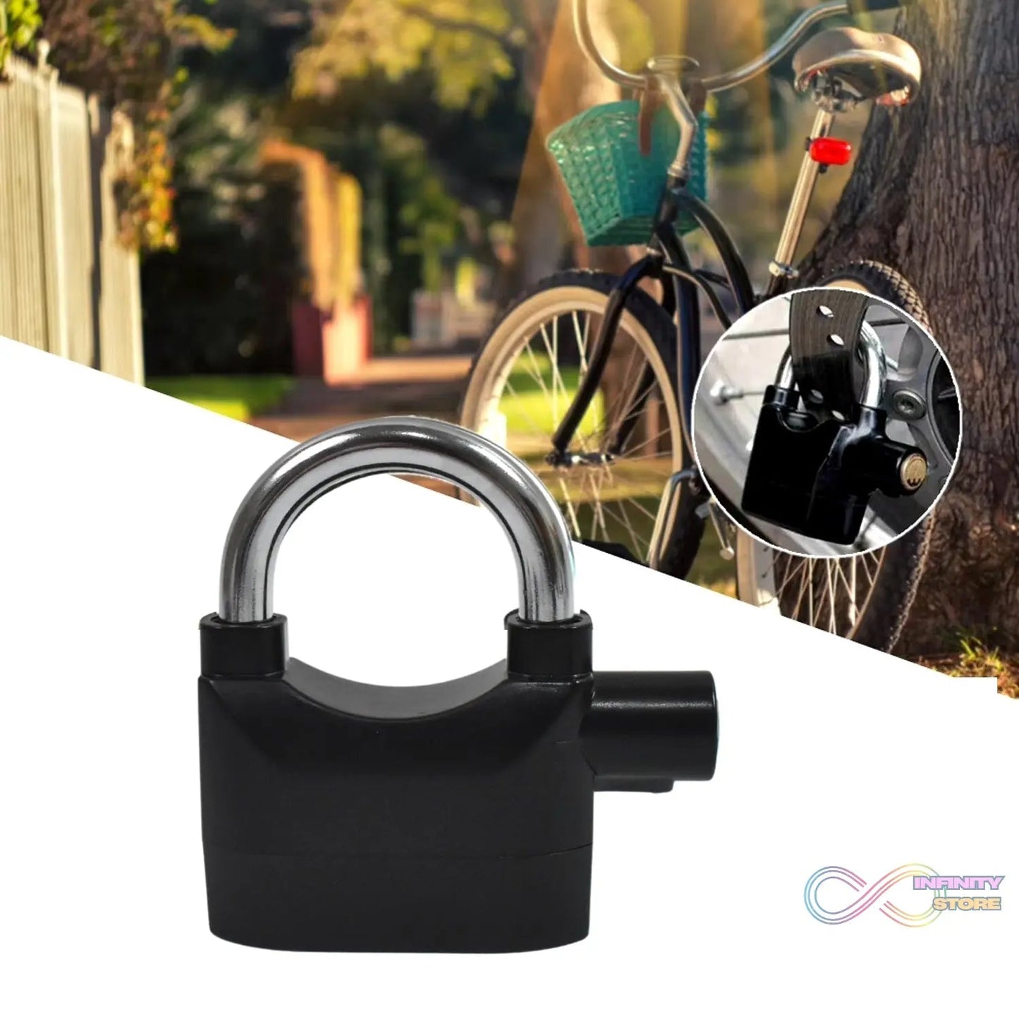 Plastic Body Waterproof Siren Alarm Smart Alarm Lock & 3 Keys (1 Set) - infinityexculsivestore.com