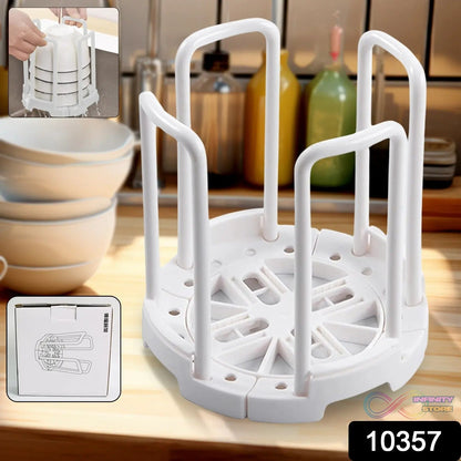 Plastic Bowl Holder Bowl Organizer Drain Rack (1 Pc) - infinityexculsivestore.com