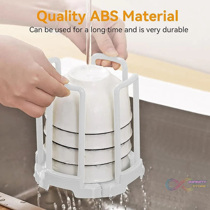 Plastic Bowl Holder Bowl Organizer Drain Rack (1 Pc) - infinityexculsivestore.com