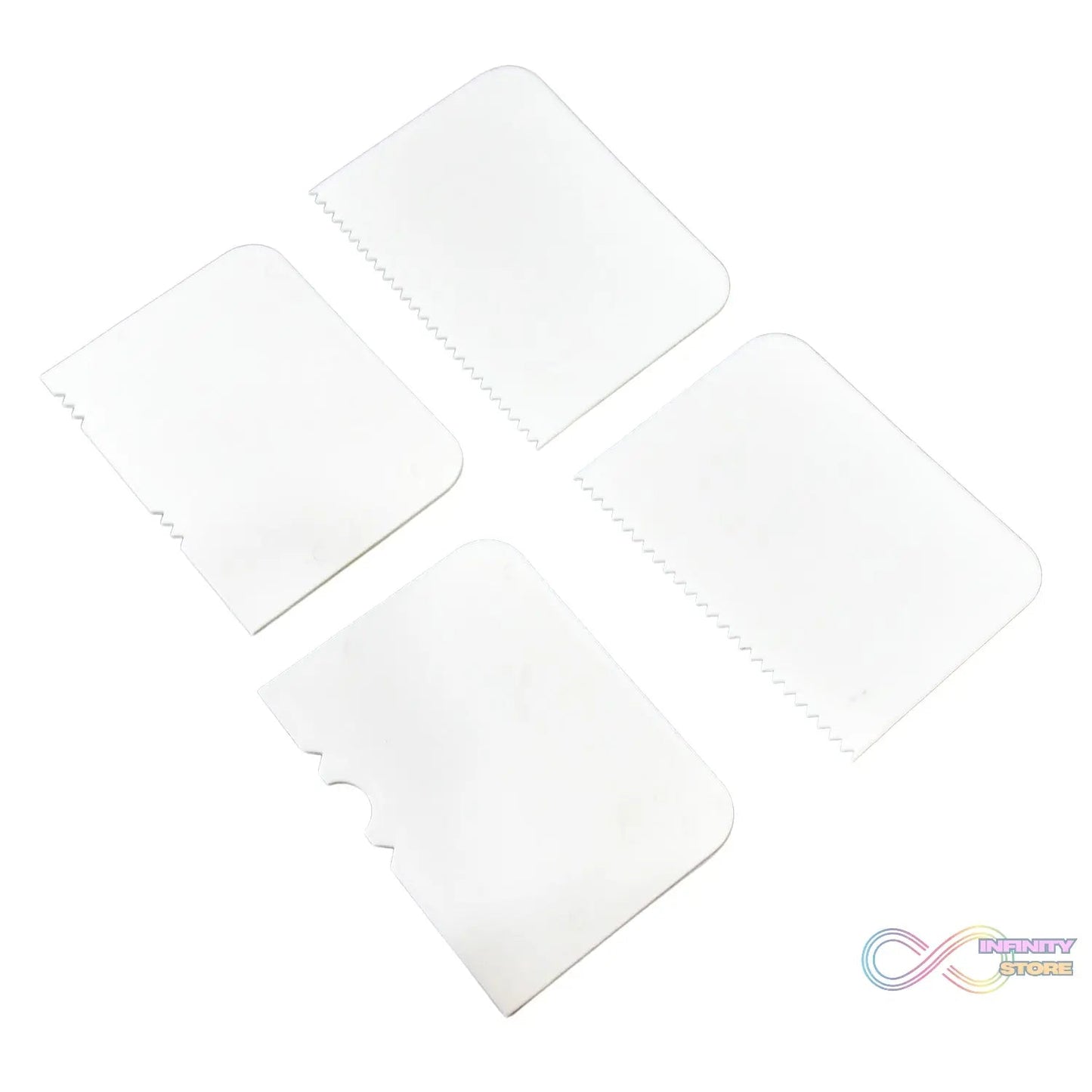 Plastic Cake Scraper Cake Decorating Pastry Baking Tool (4 Pcs Set) - infinityexculsivestore.com