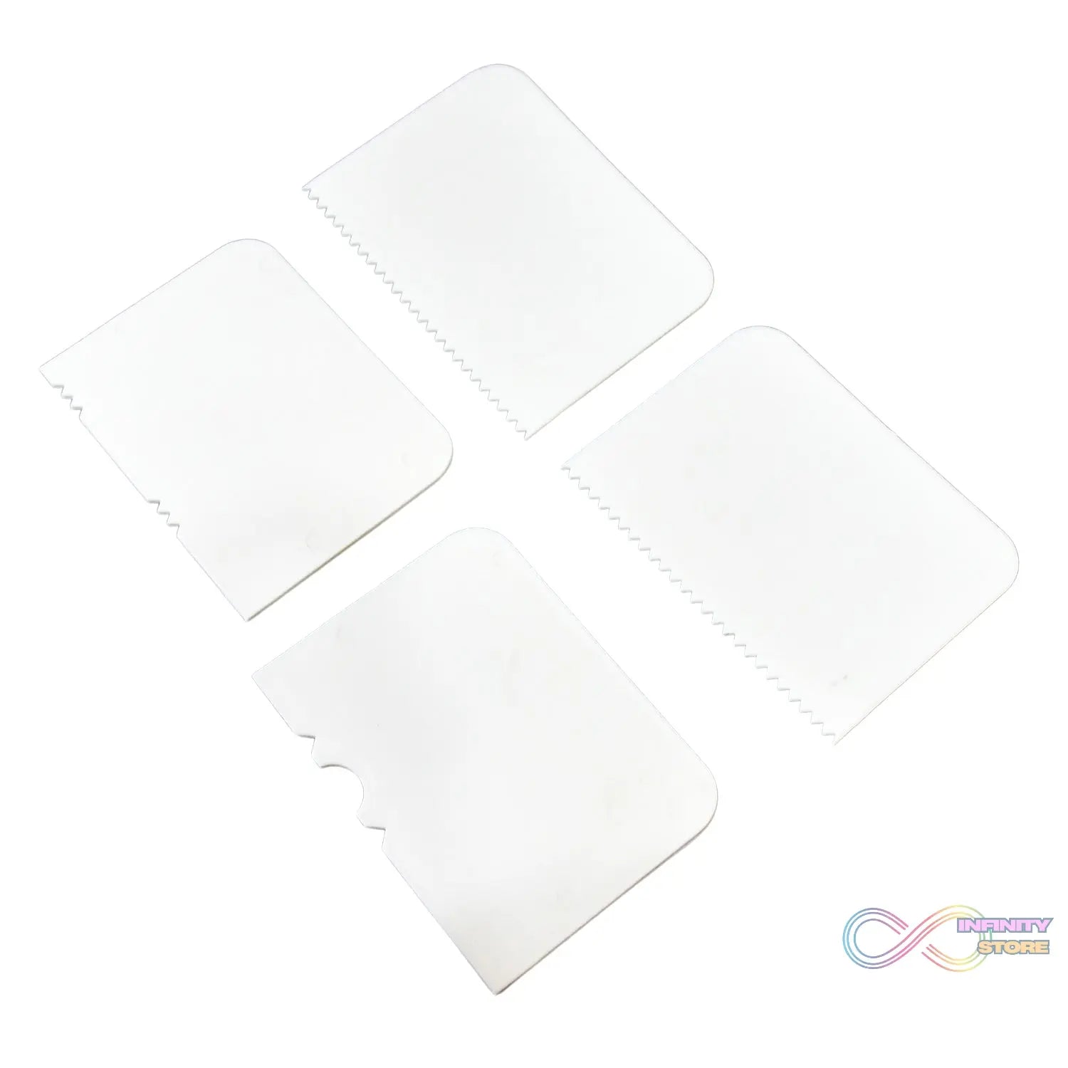 Plastic Cake Scraper Cake Decorating Pastry Baking Tool (4 Pcs Set) - infinityexculsivestore.com