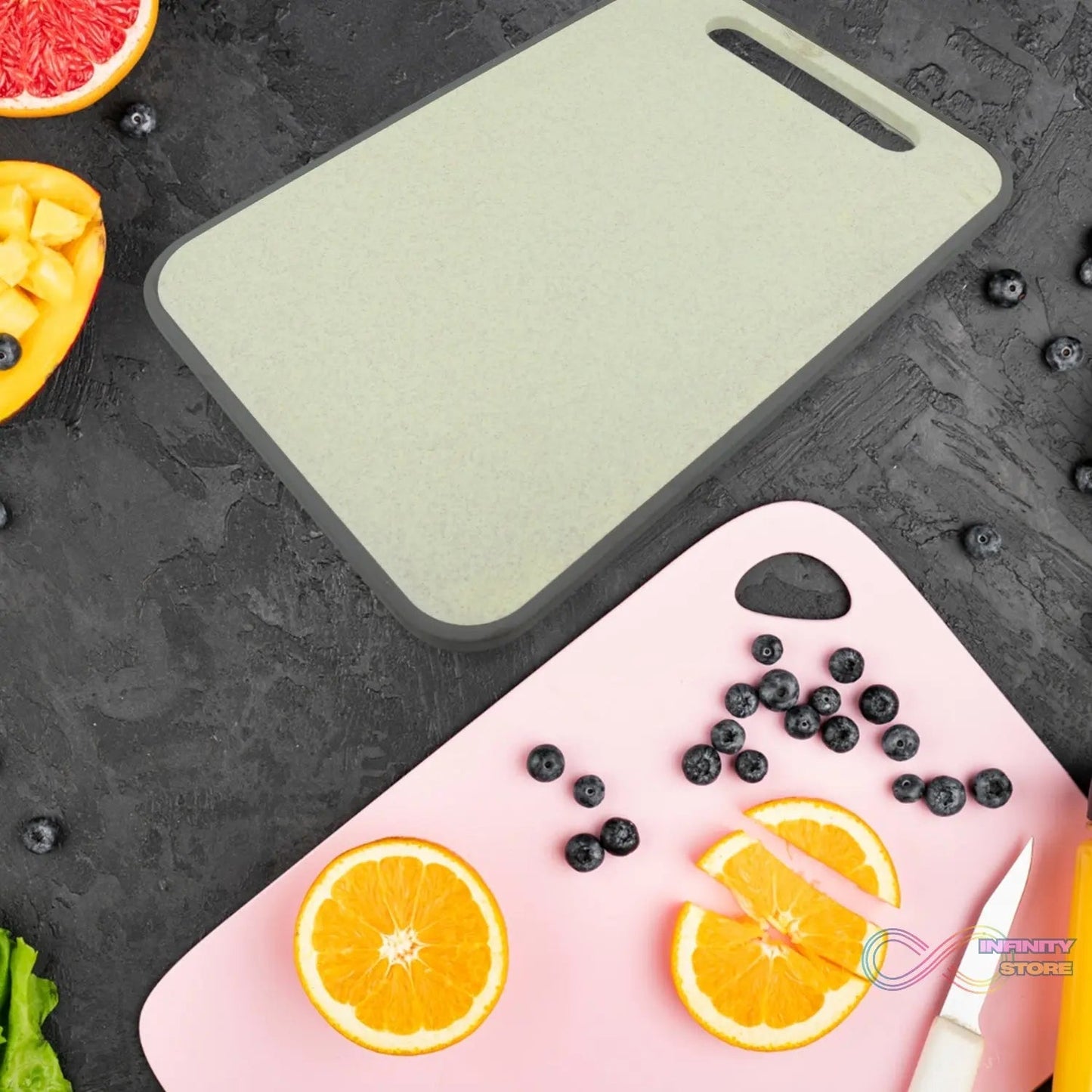 Plastic Chopping Board (Small): 34x24cm, Multipurpose Cutting Board - infinityexculsivestore.com