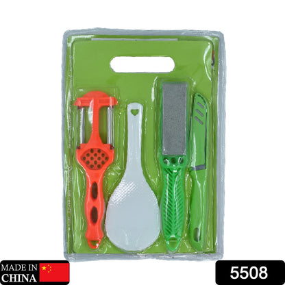 Plastic Chopping Board with Knife Set and Scissor And Wine Stainless Steel And Plastic Kitchen item Multipurpose cutting vegetables - infinityexculsivestore.com