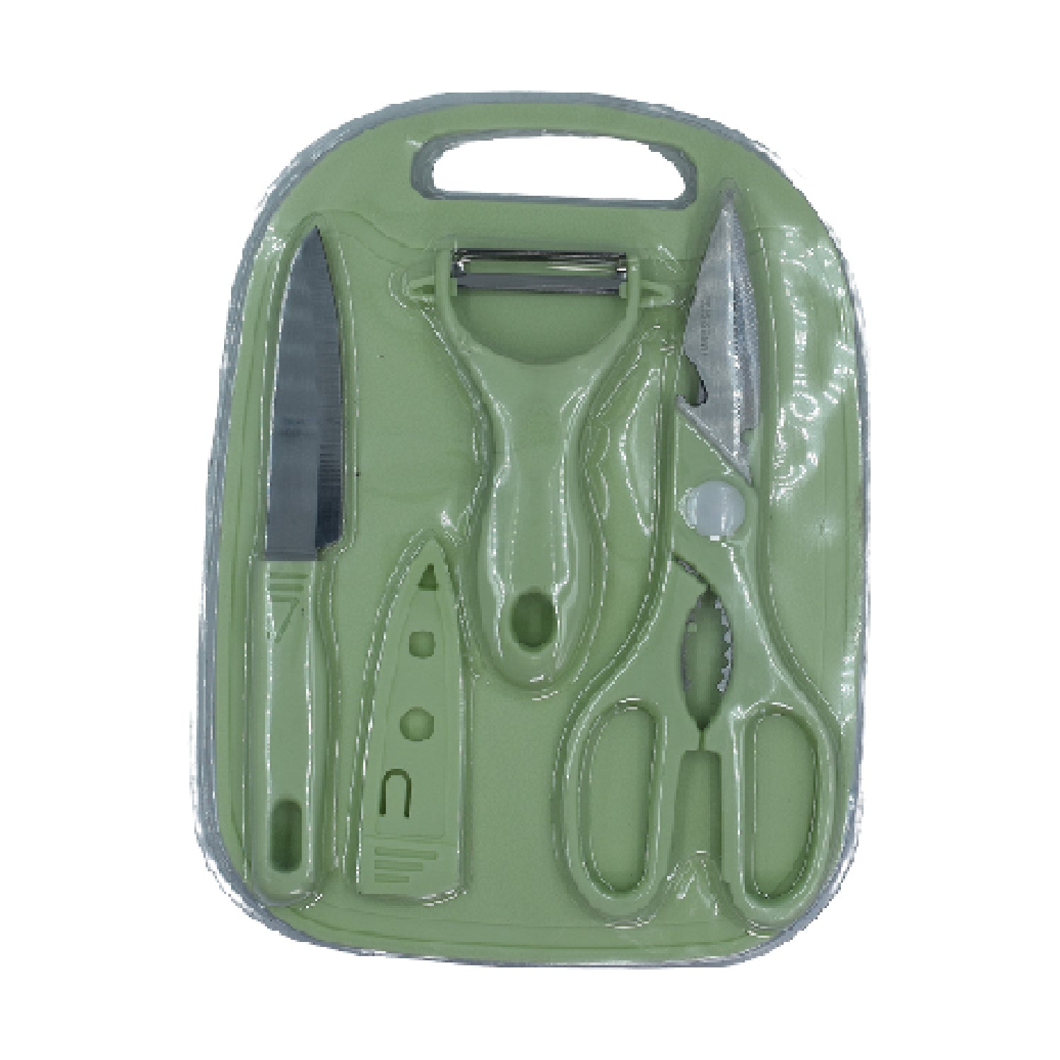 Plastic Chopping Board with Knife Set and Scissor And Wine Stainless Steel And Plastic Kitchen item Multipurpose cutting vegetables - infinityexculsivestore.com