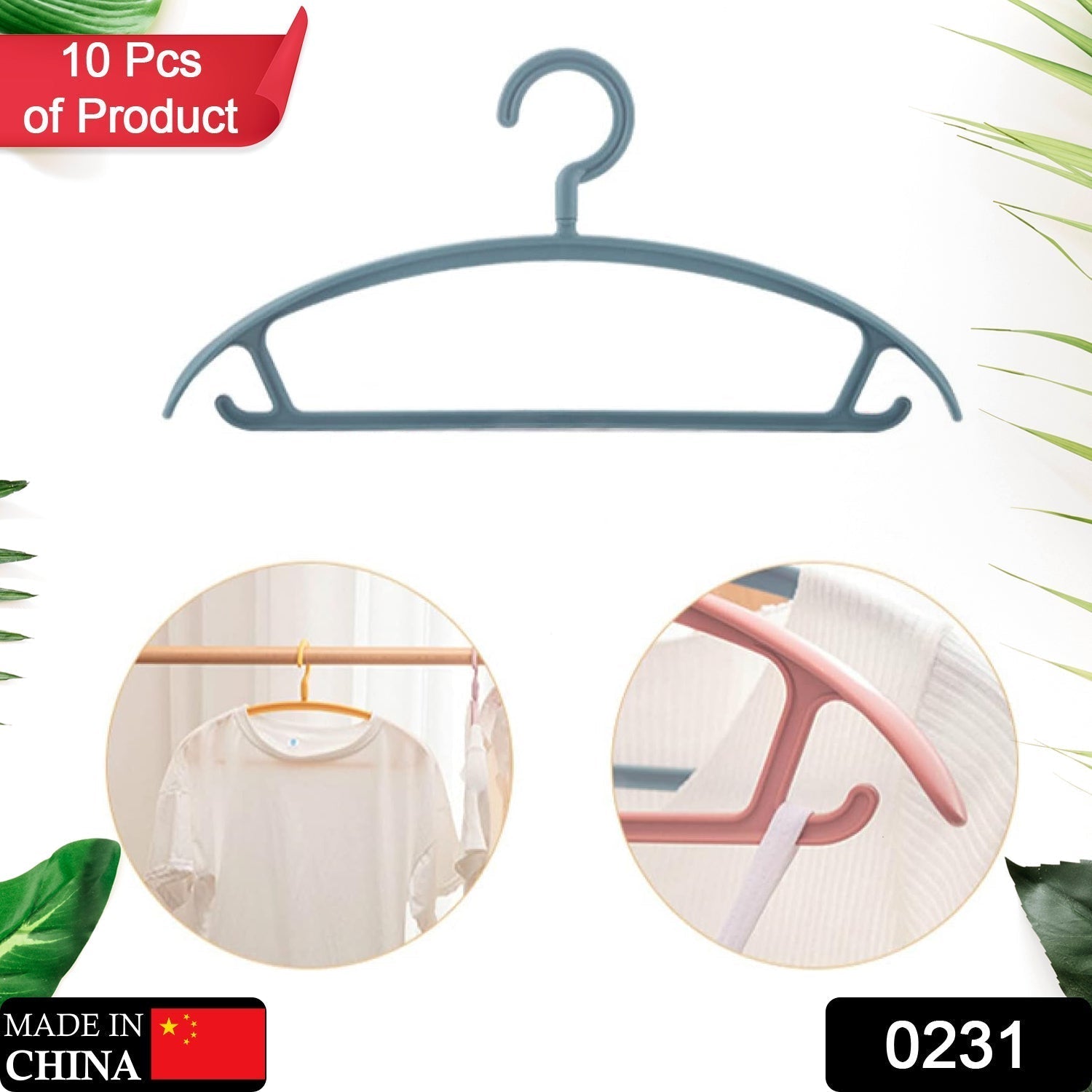 Plastic Clothes Hangers, Slim & Durable Space - Saving Hangers (10 Pack) - infinityexculsivestore.com