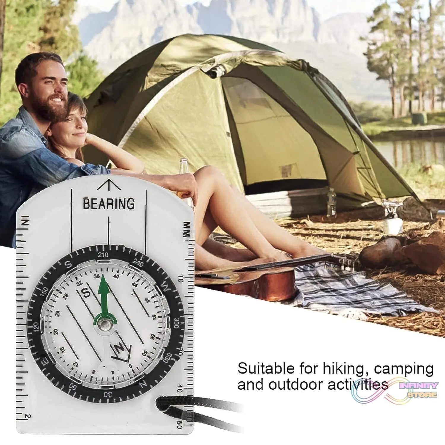 Plastic Compass for Travel Outdoor Compass (1 Pc) - infinityexculsivestore.com
