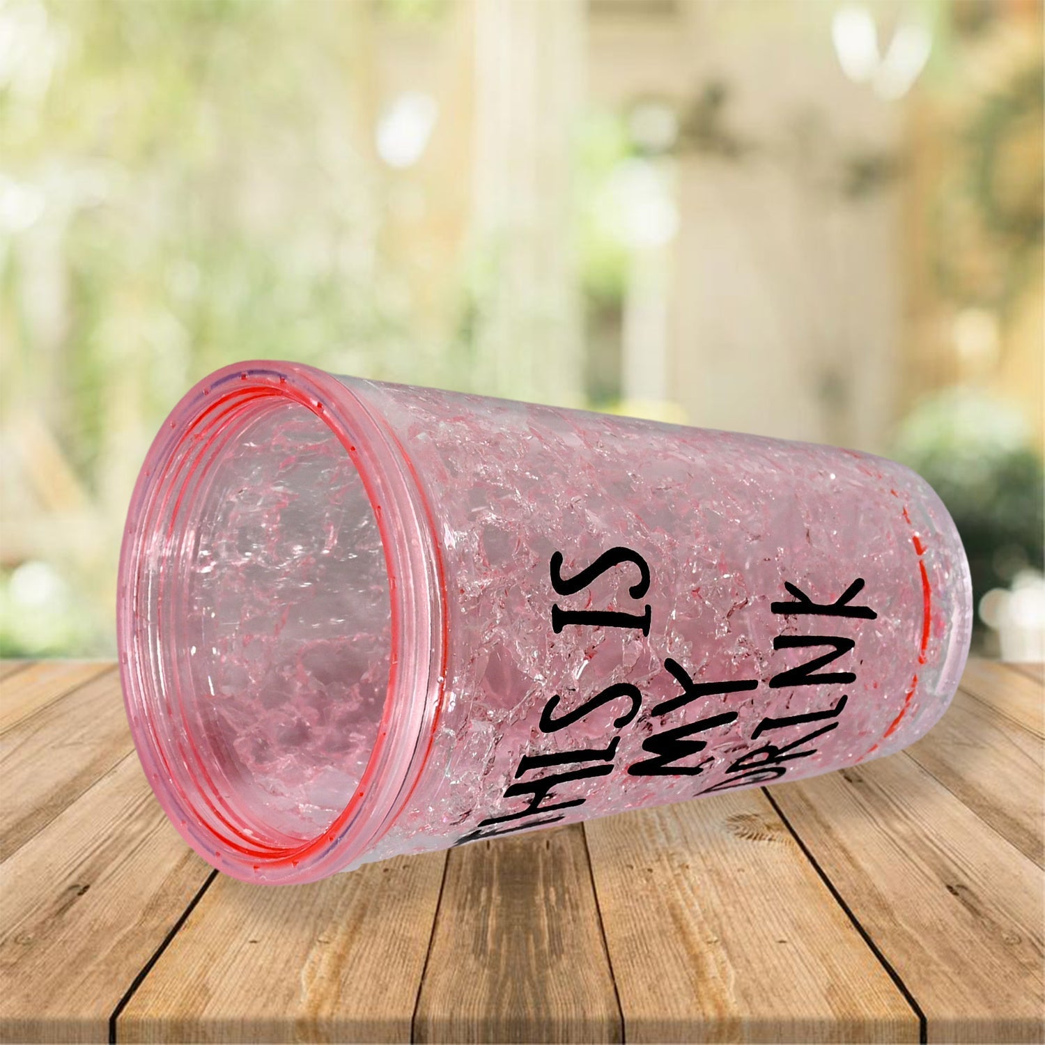 Plastic Creative Cold Drink Cup, Reusable Tea Coffee Tumbler with Lid and Straw, Double Wall Plastic Drinking Sport Bottle, Travel Tumbler - infinityexculsivestore.com